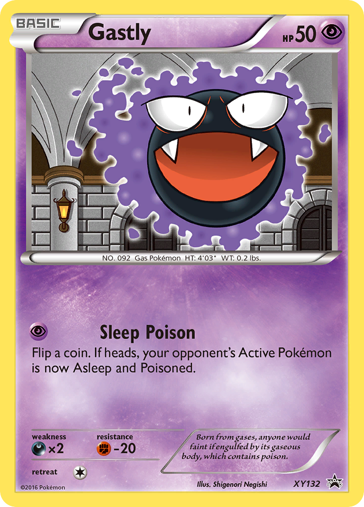 Gastly XY132 Promo card from XY Black Star Promos