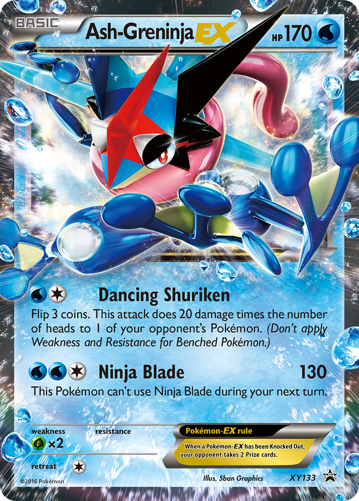 Ash-Greninja-EX XY133 Promo card from XY Black Star Promos