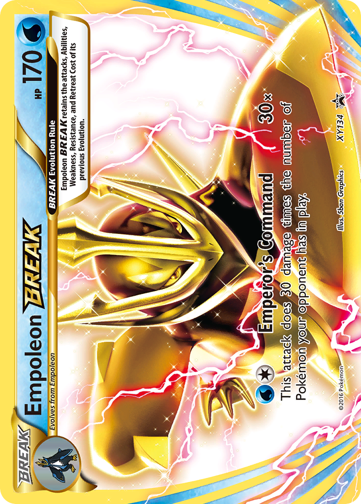 Empoleon BREAK XY134 Promo card from XY Black Star Promos