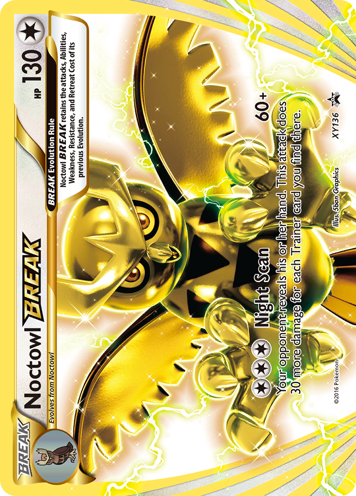 Noctowl BREAK XY136 Promo card from XY Black Star Promos