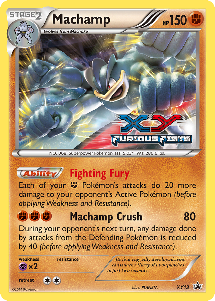 Machamp XY13 Promo card from XY Black Star Promos