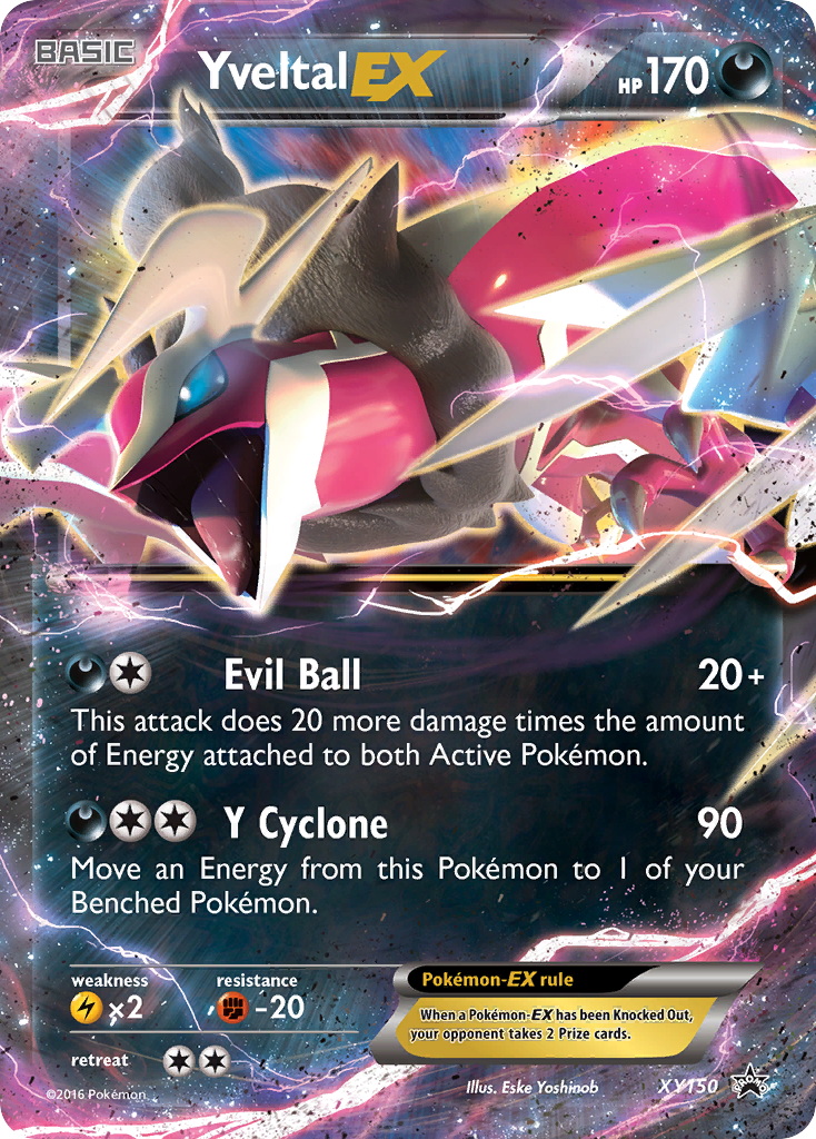 Yveltal-EX XY150 Promo card from XY Black Star Promos