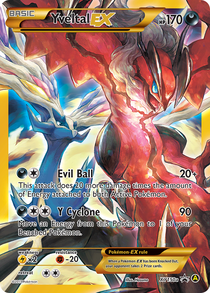 Yveltal-EX XY150a Promo card from XY Black Star Promos