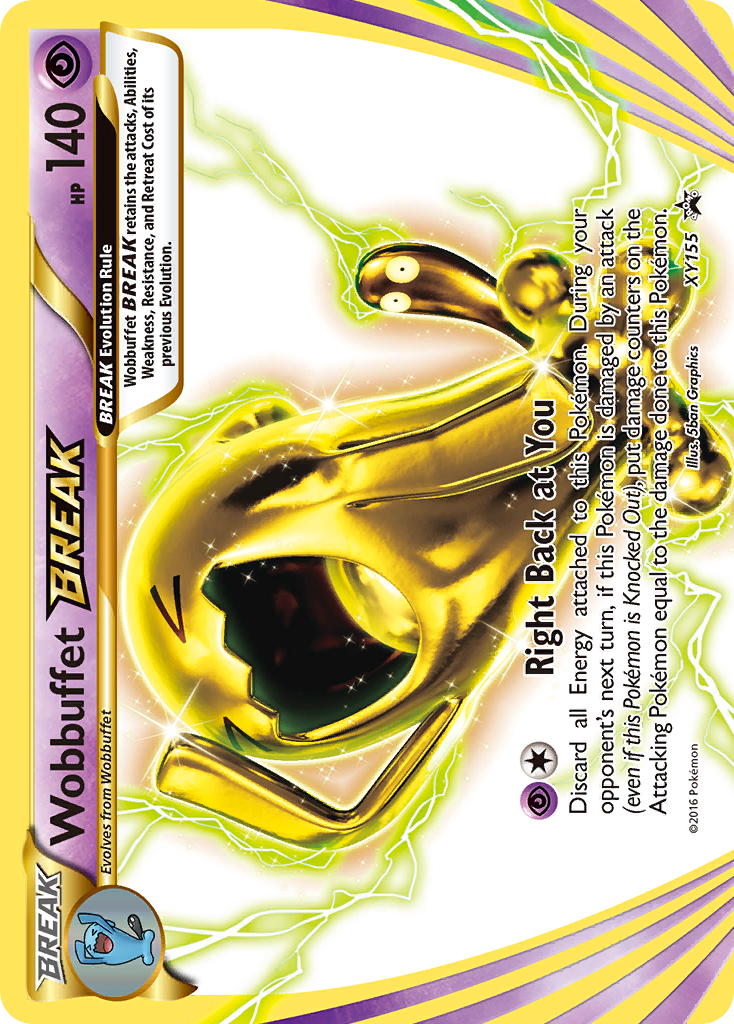 Wobbuffet BREAK XY155 Promo card from XY Black Star Promos
