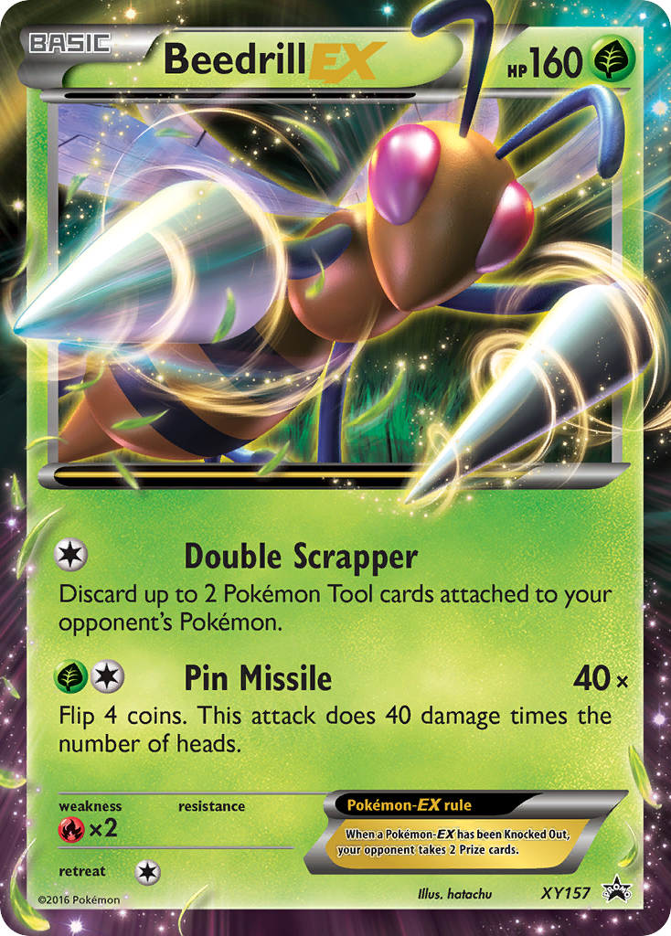 Beedrill-EX XY157 Promo card from XY Black Star Promos