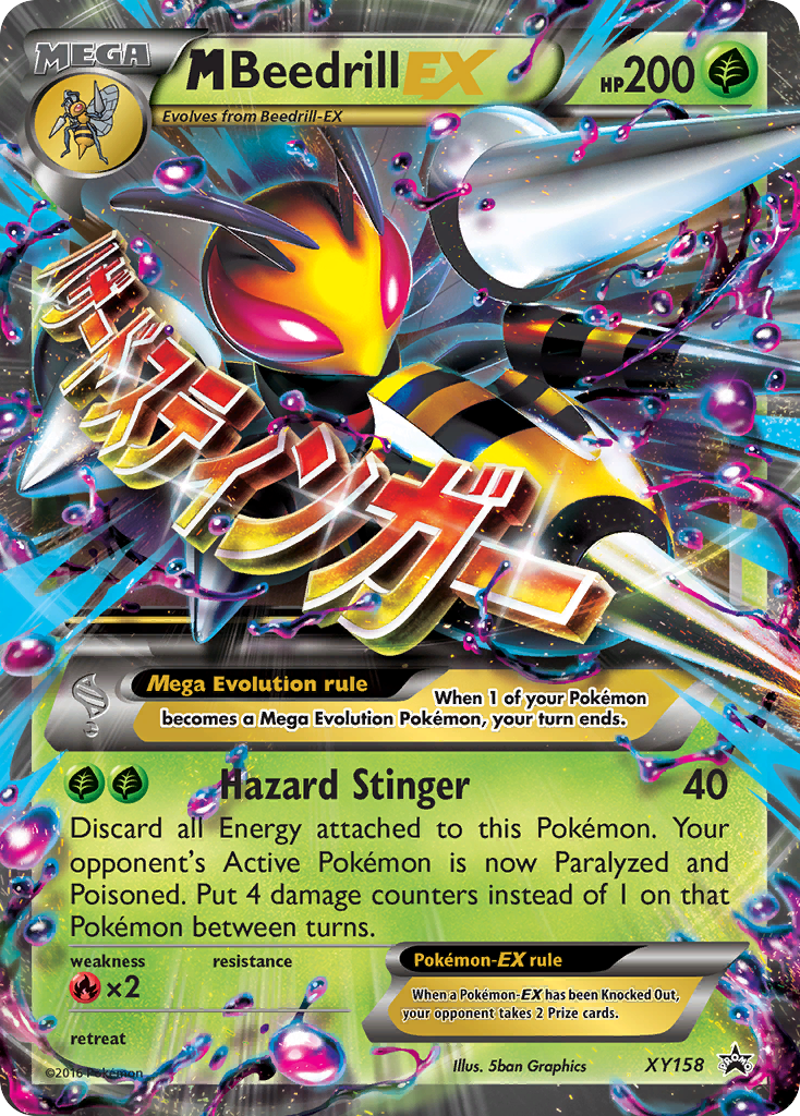 M Beedrill-EX XY158 Promo card from XY Black Star Promos