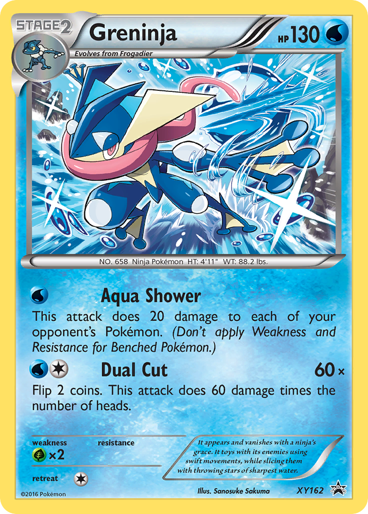 Greninja XY162 Promo card from XY Black Star Promos