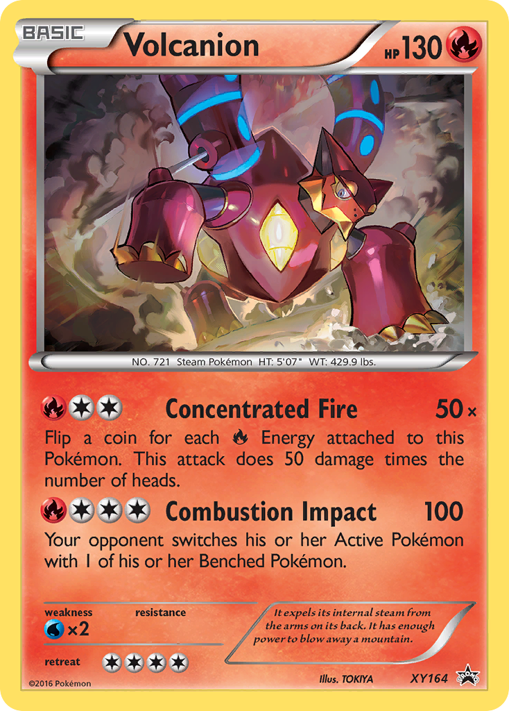Volcanion XY164 Promo card from XY Black Star Promos