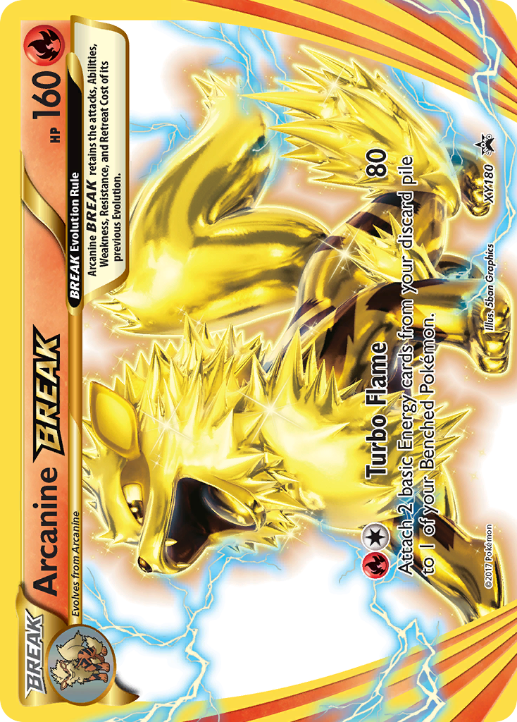 Arcanine BREAK XY180 Promo card from XY Black Star Promos