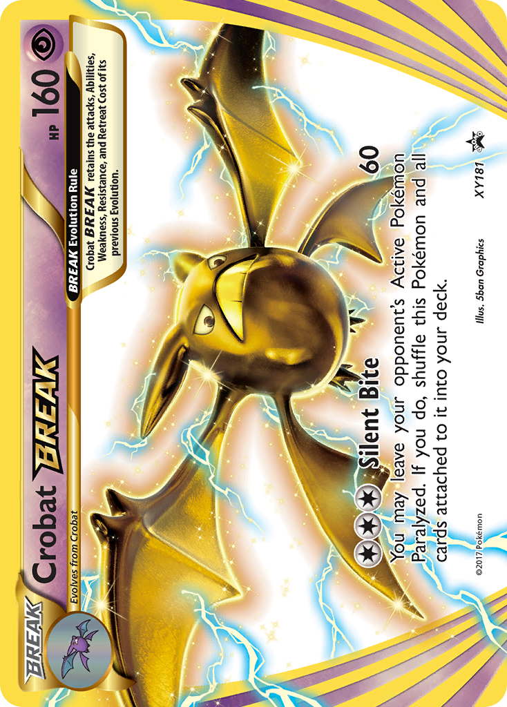 Crobat BREAK XY181 Promo card from XY Black Star Promos