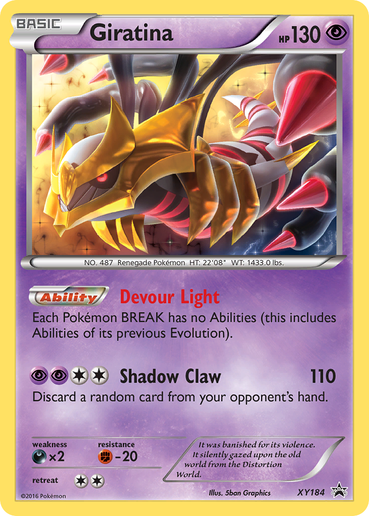 Giratina XY184 Promo card from XY Black Star Promos