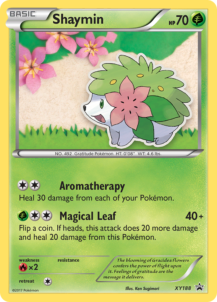 Shaymin XY188/211 Promo card from XY Black Star Promos