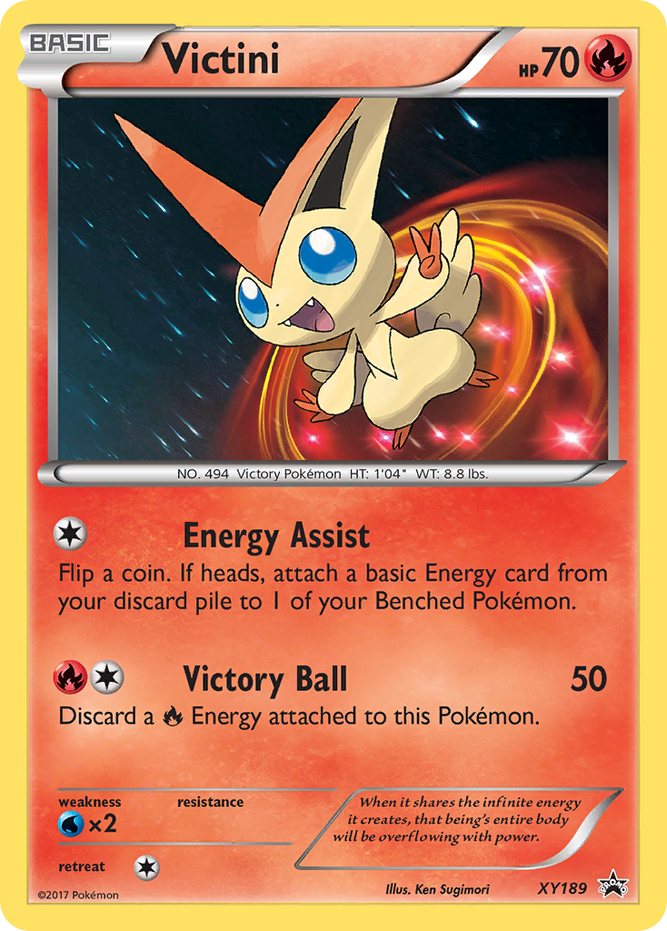 Victini XY189 Promo card from XY Black Star Promos