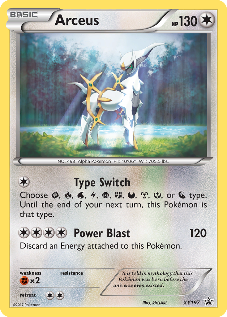 Arceus XY197 Promo card from XY Black Star Promos