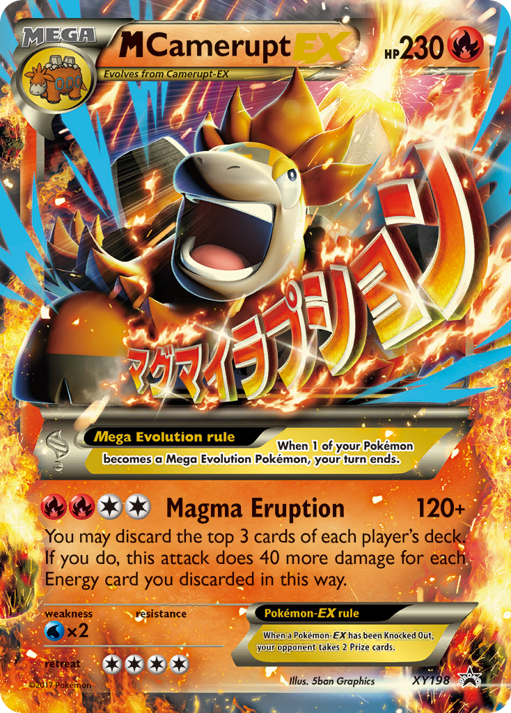 M Camerupt-EX XY198 Promo card from XY Black Star Promos