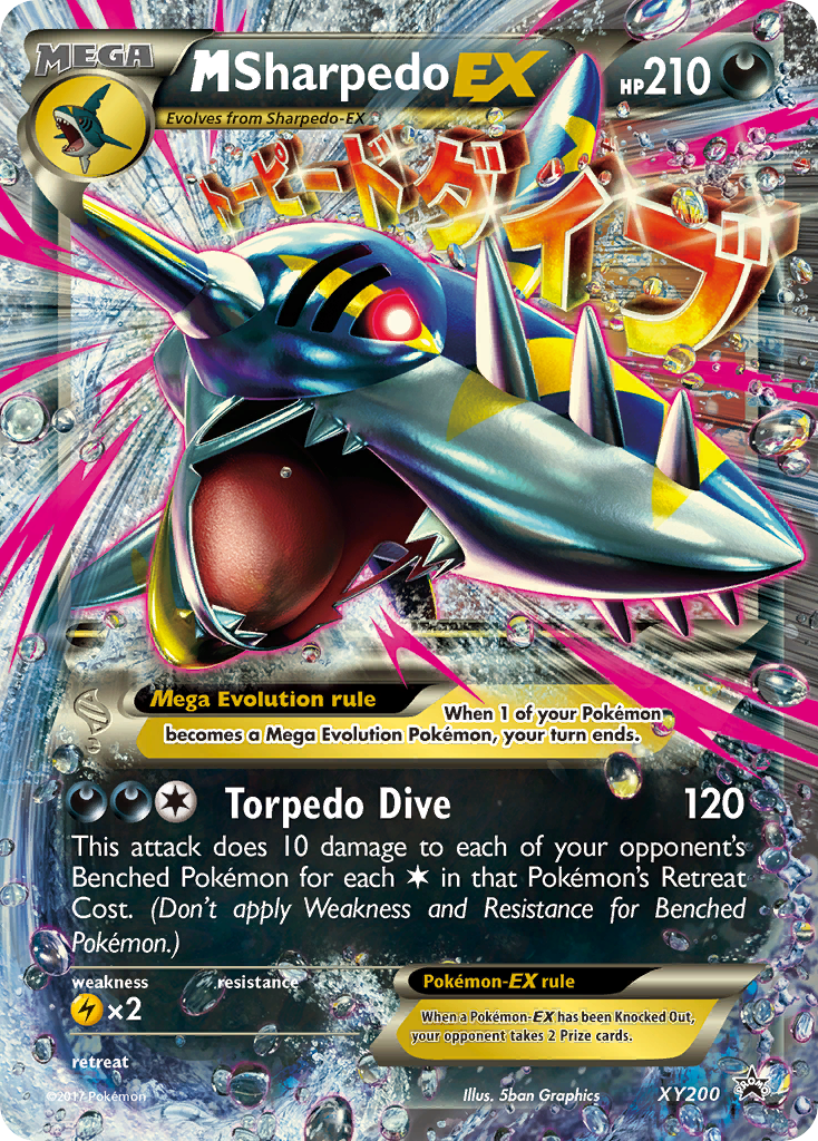 M Sharpedo-EX XY200 Promo card from XY Black Star Promos