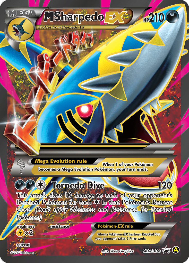 M Sharpedo-EX XY200a Promo card from XY Black Star Promos