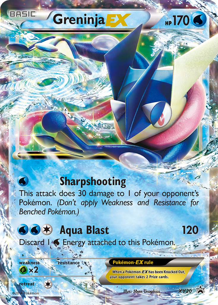 Greninja-EX XY20 Promo card from XY Black Star Promos