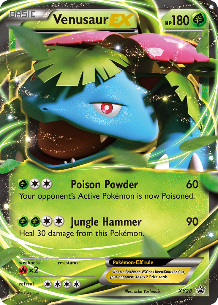 Venusaur-EX XY28 Promo card from XY Black Star Promos