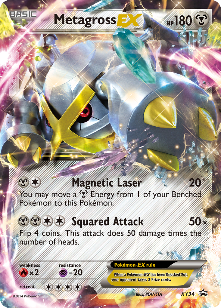 Metagross-EX XY34/211 Promo card from XY Black Star Promos