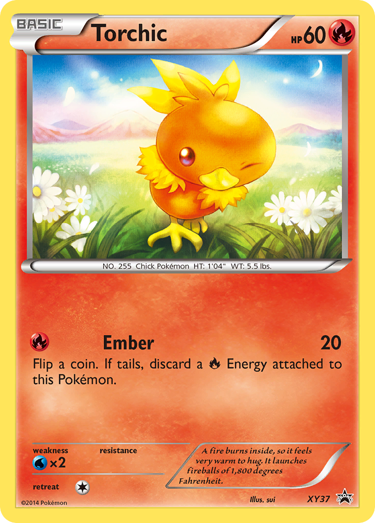 Torchic XY37 Promo card from XY Black Star Promos