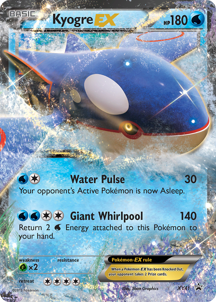 Kyogre-EX XY41 Promo card from XY Black Star Promos