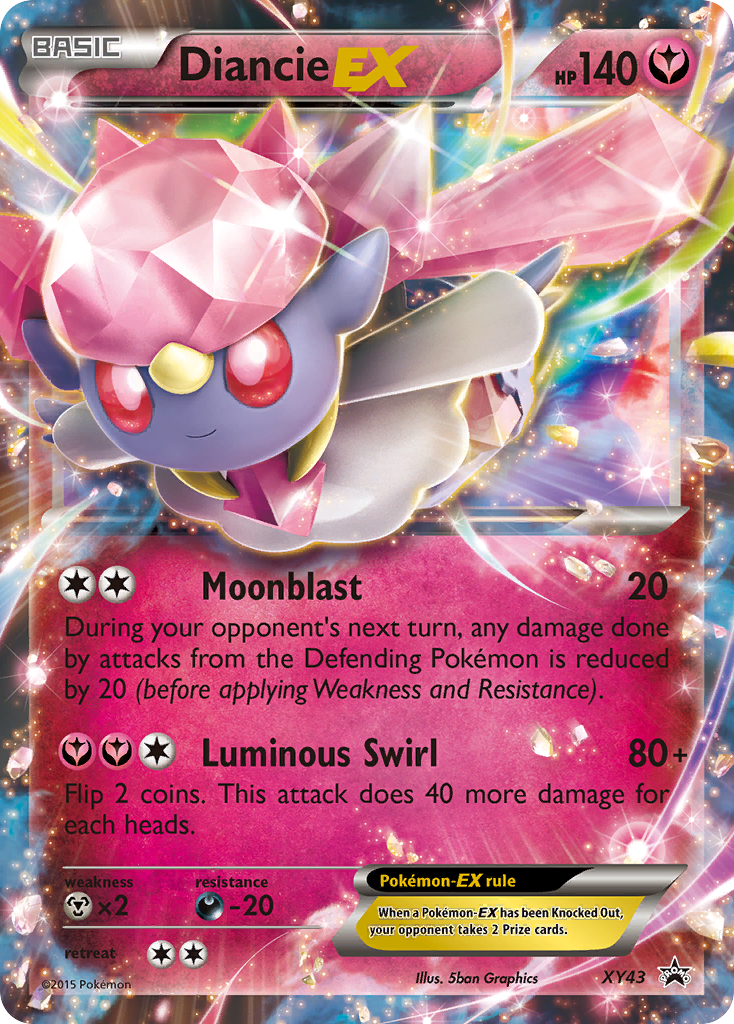 Diancie-EX XY43/211 Promo card from XY Black Star Promos