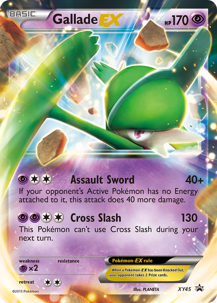 Gallade-EX XY45 Promo card from XY Black Star Promos