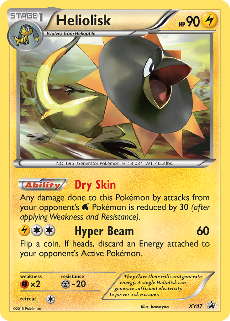 Heliolisk XY47 Promo card from XY Black Star Promos