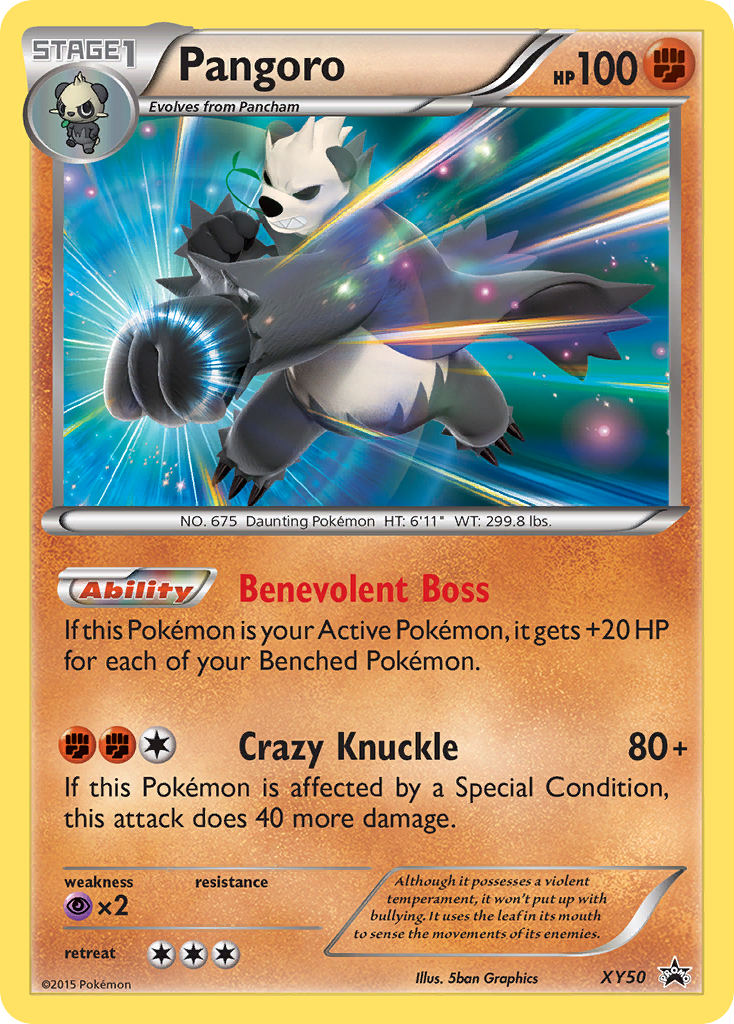Pangoro XY50 Promo card from XY Black Star Promos
