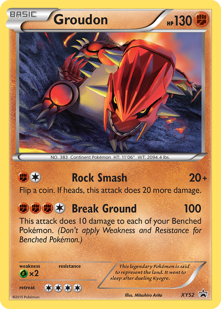 Groudon XY52 Promo card from XY Black Star Promos