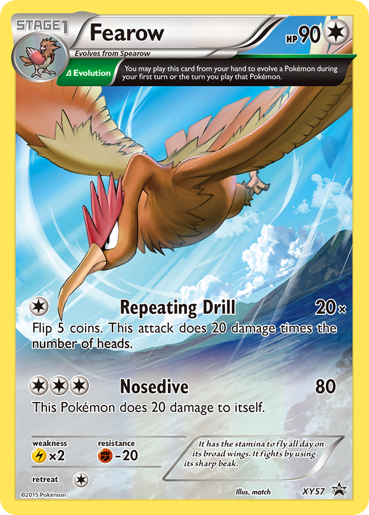 Fearow XY57 Promo card from XY Black Star Promos