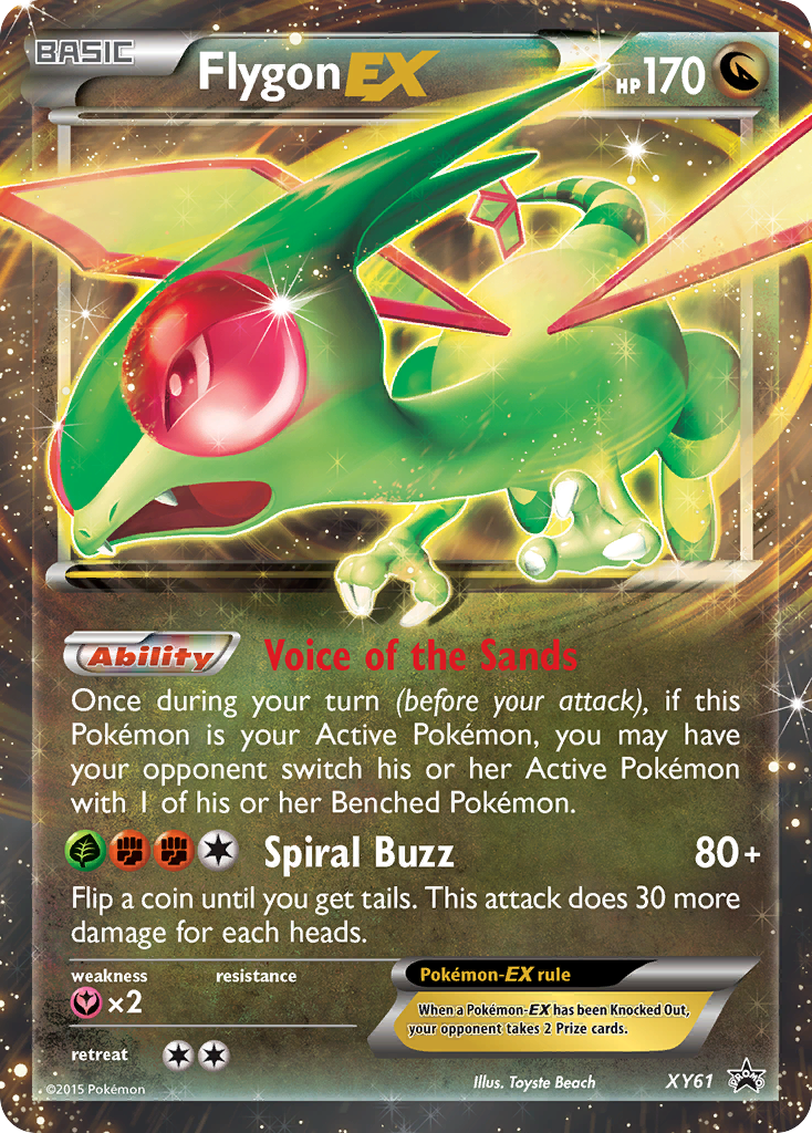 Flygon-EX XY61 Promo card from XY Black Star Promos
