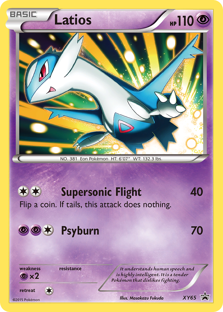 Latios XY65 Promo card from XY Black Star Promos