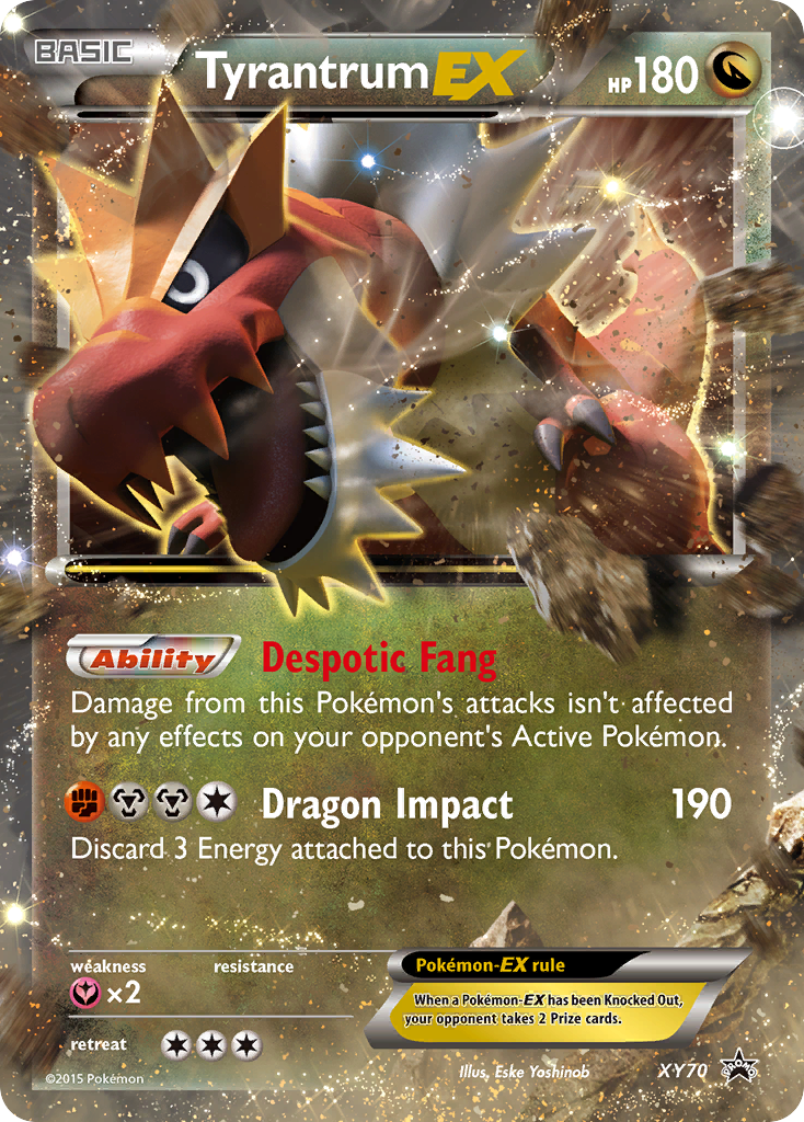 Tyrantrum-EX XY70 Promo card from XY Black Star Promos
