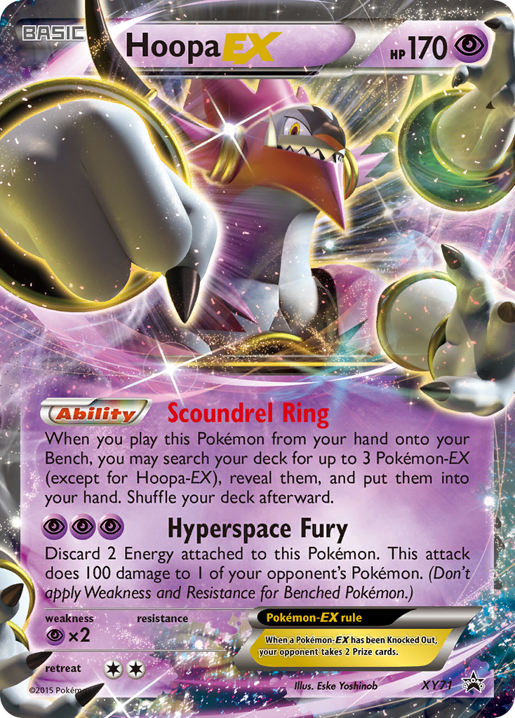 Hoopa-EX XY71 Promo card from XY Black Star Promos
