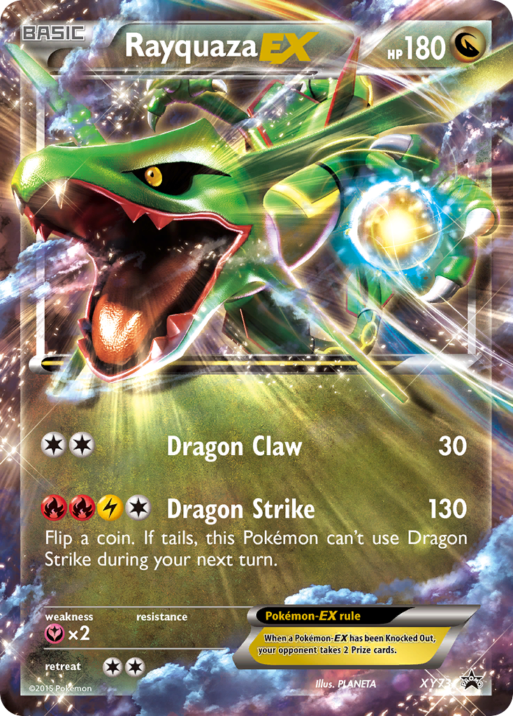 Rayquaza-EX XY73 Promo card from XY Black Star Promos