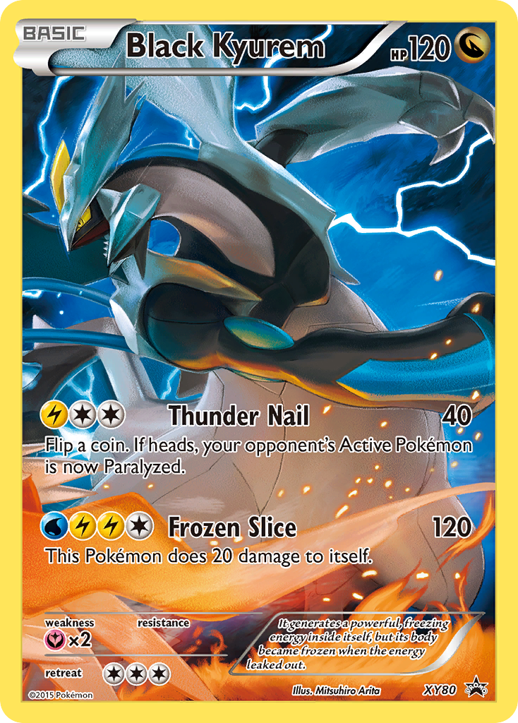 Black Kyurem XY80 Promo card from XY Black Star Promos