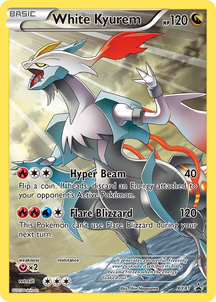 White Kyurem XY81 Promo card from XY Black Star Promos