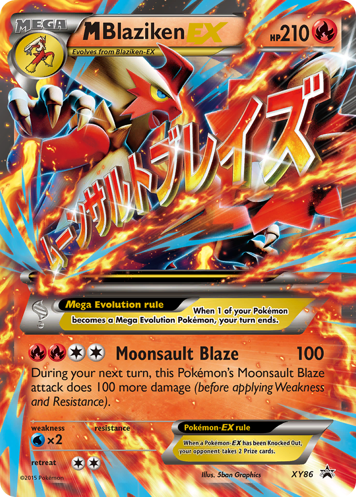 M Blaziken-EX XY86 Promo card from XY Black Star Promos