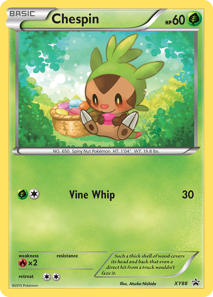Chespin XY88 Promo card from XY Black Star Promos