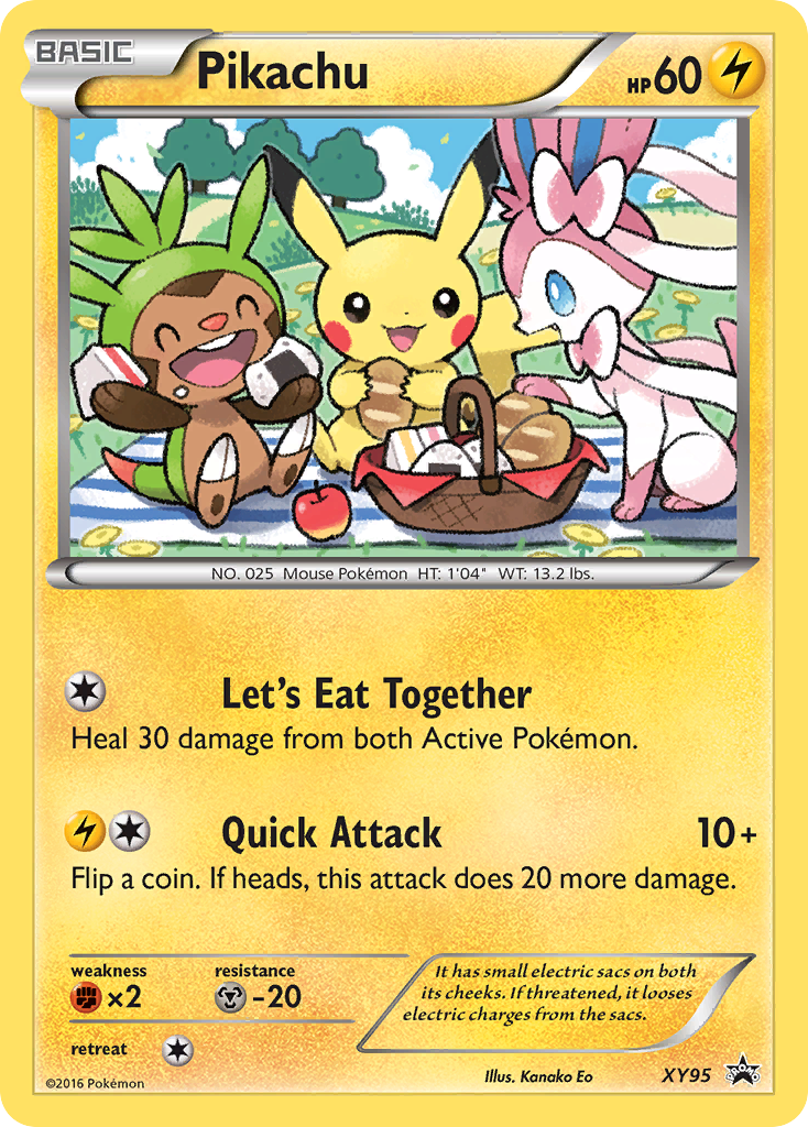 Pikachu XY95 Promo card from XY Black Star Promos