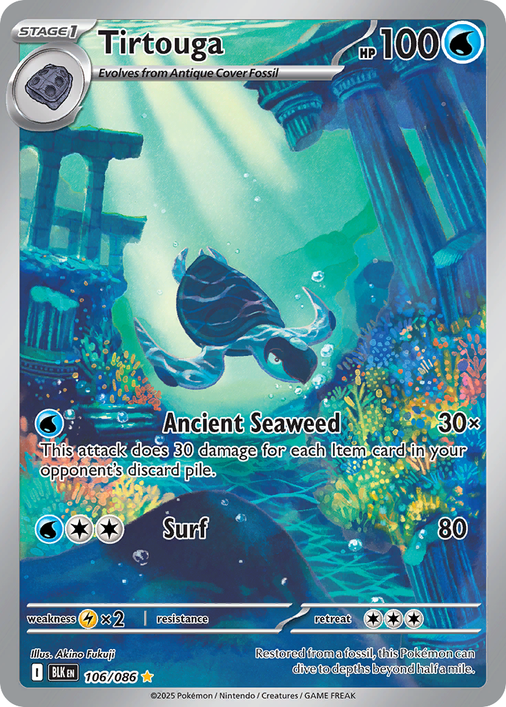 Tirtouga 106/86 Illustration Rare card from Black Bolt
