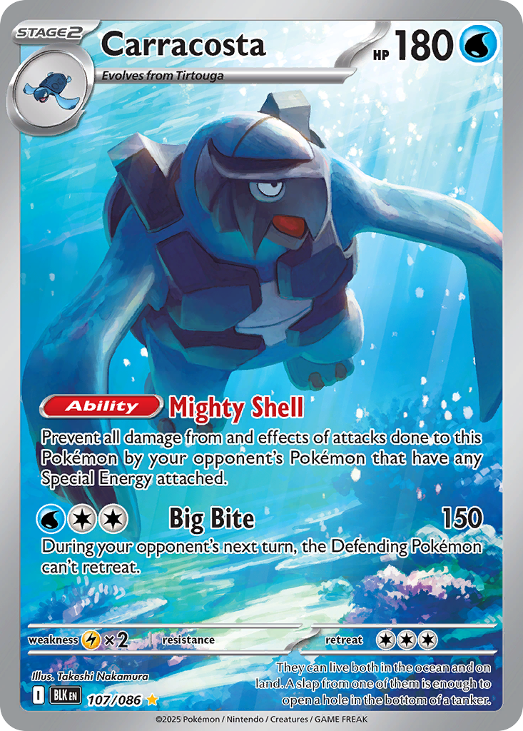 Carracosta 107 Illustration Rare card from Black Bolt