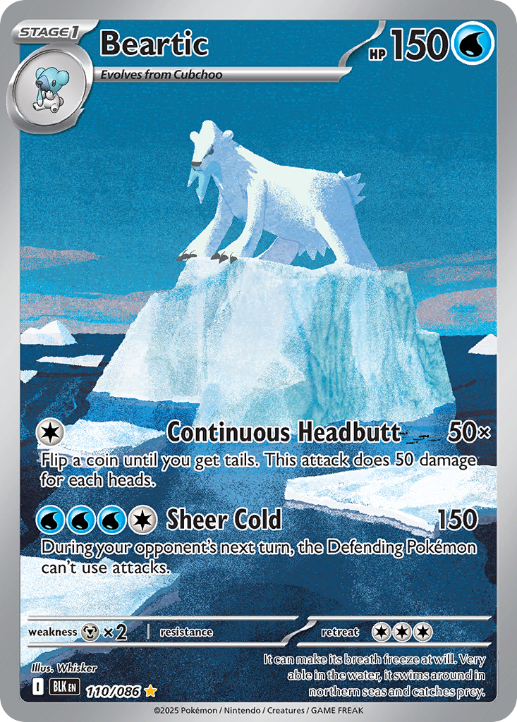 Beartic 110 Illustration Rare card from Black Bolt