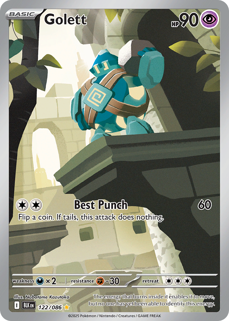 Golett 122 Illustration Rare card from Black Bolt