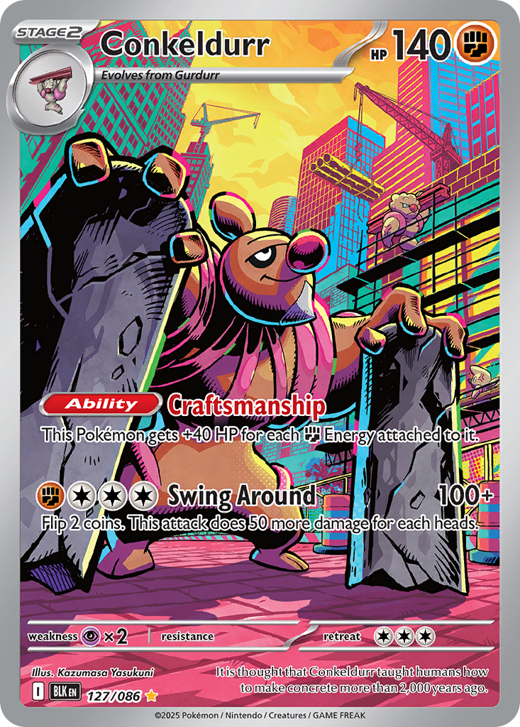 Conkeldurr 127/86 Illustration Rare card from Black Bolt