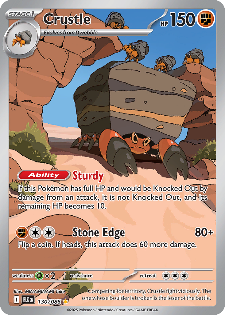 Crustle 130 Illustration Rare card from Black Bolt