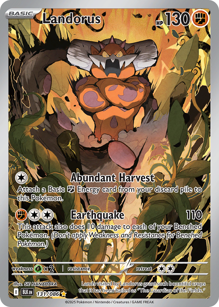 Landorus 131 Illustration Rare card from Black Bolt