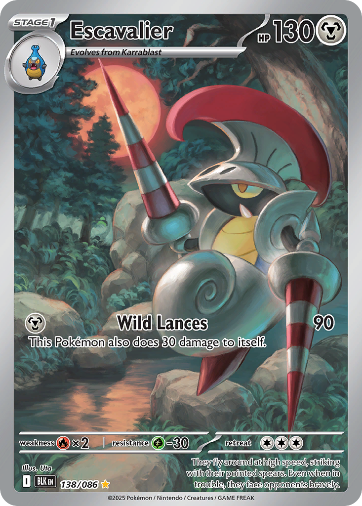 Escavalier 138 Illustration Rare card from Black Bolt